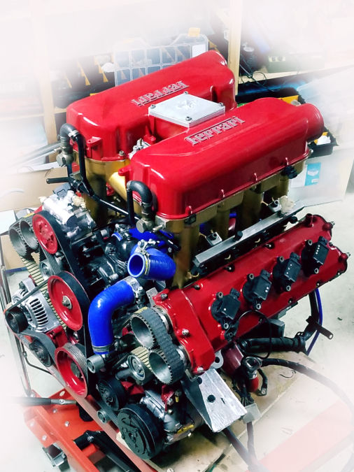 Engine in the workshop